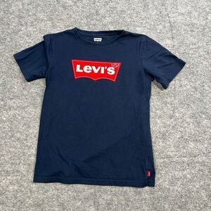 Levi's T-Shirt Boy's‎ Size Large Blue Short Sleeves Stretch Crew Neck Pullover